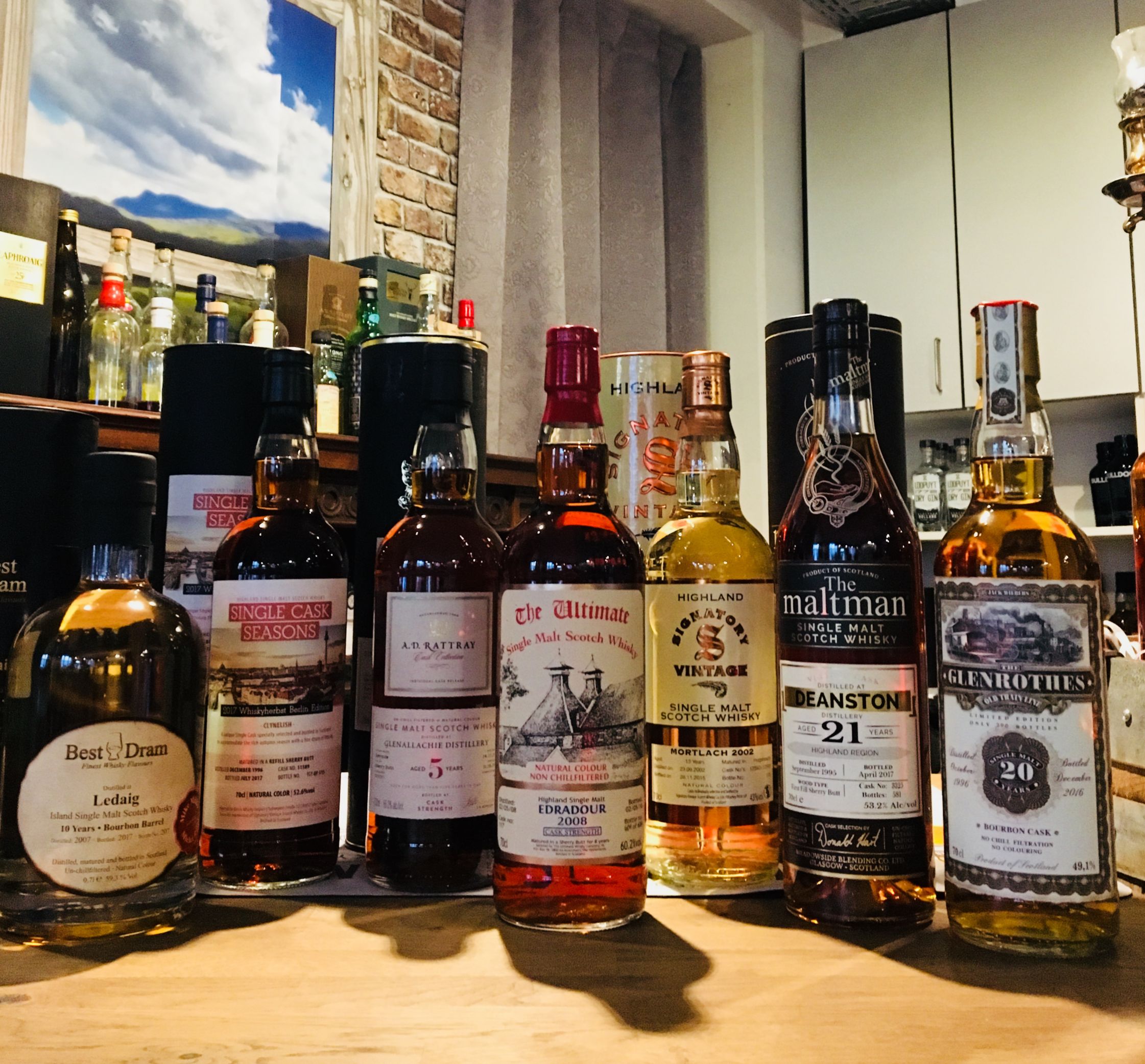 besondere Auswahl an alten Whisky Abfüllungen